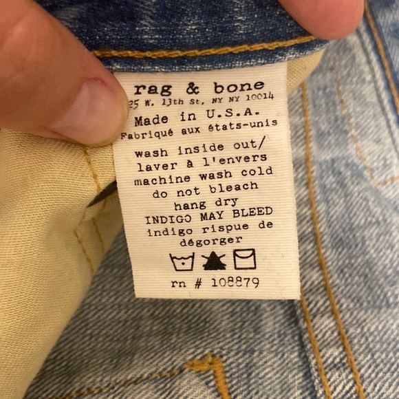 Rag and Bone mid-waist boyfriend jeans size 25 - Picture 6 of 7